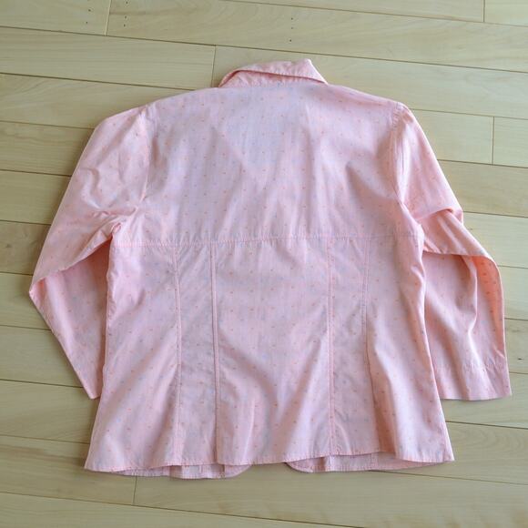 Vintage Norm Thompson Pink Button Down Shirt Size 10 - Picture 4 of 4